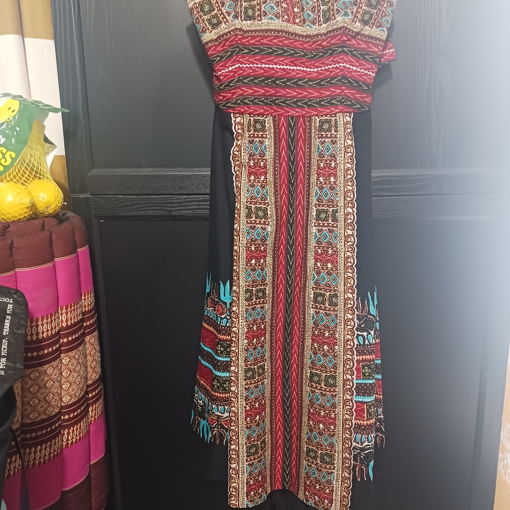 Elegant Multicolor Patterned Dress